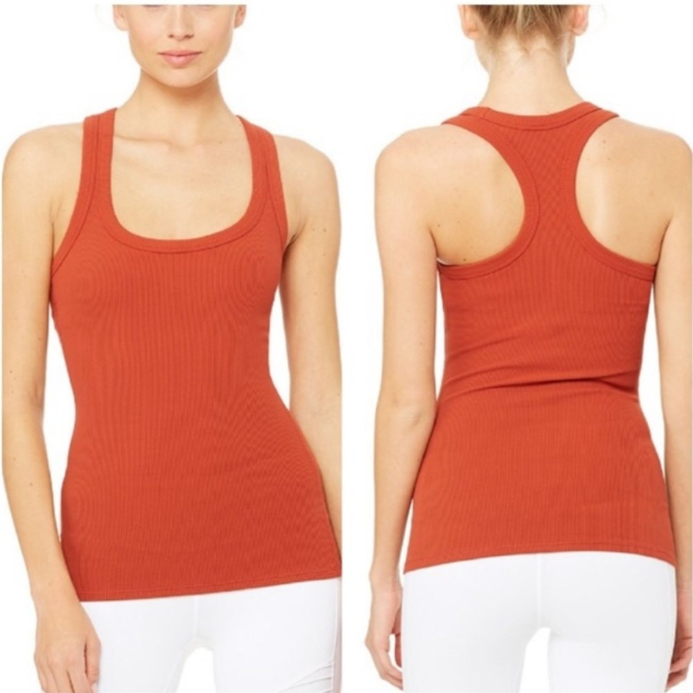 Alo Yoga Rib Support Tank Top Knit Racerback Small